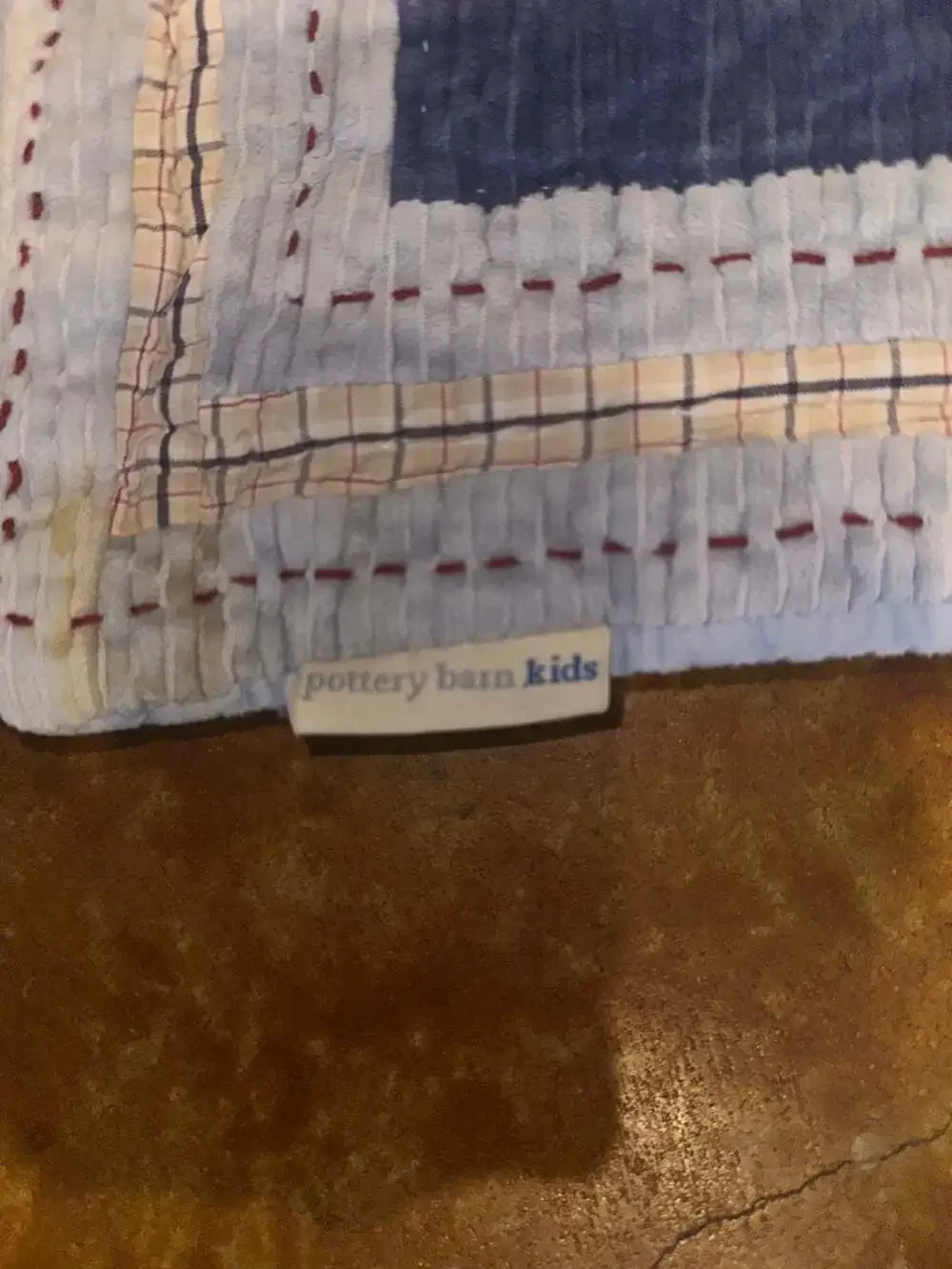 Pottery Barn Kids Baseball Themed Applique Quilt Comforter
